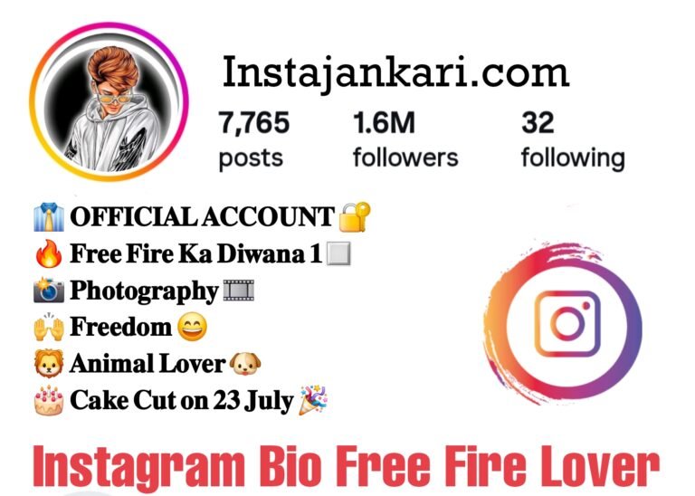 Free Fire Bio For Instagram