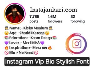 Read more about the article 280+ Instagram Vip Bio Stylish Font – Instagram Bio Font Style 😎