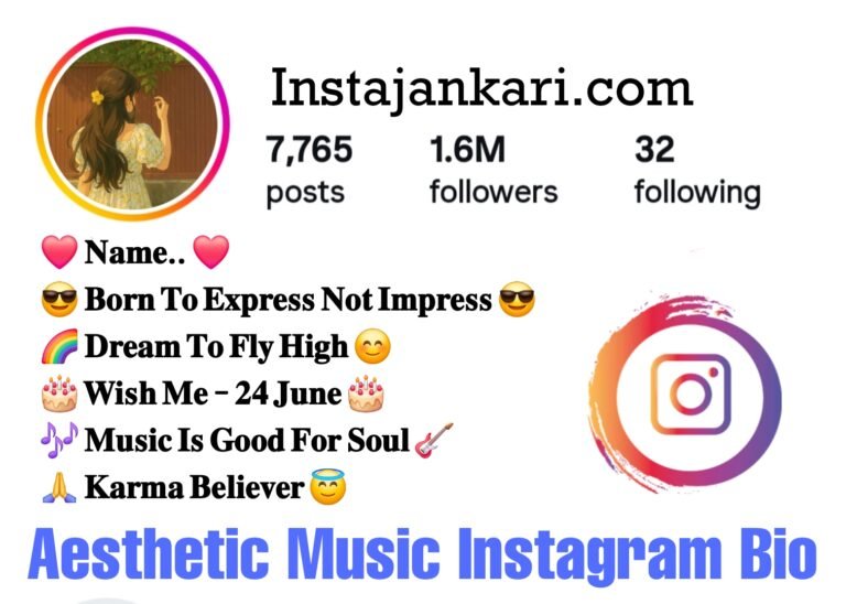Aesthetic Music Bio For Instagram