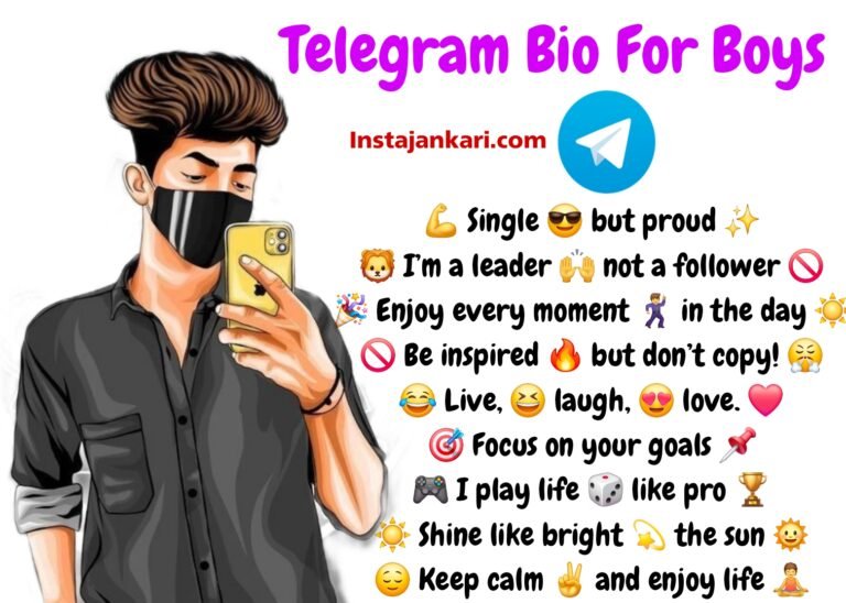 Telegram Bio For Boys - Stylish & Attitude